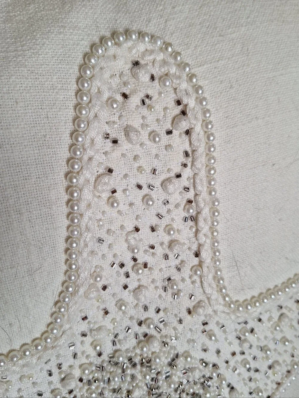 Coastal Collection Beaded Starfish Accent Pillow Beach Ocean Decor off-white 19